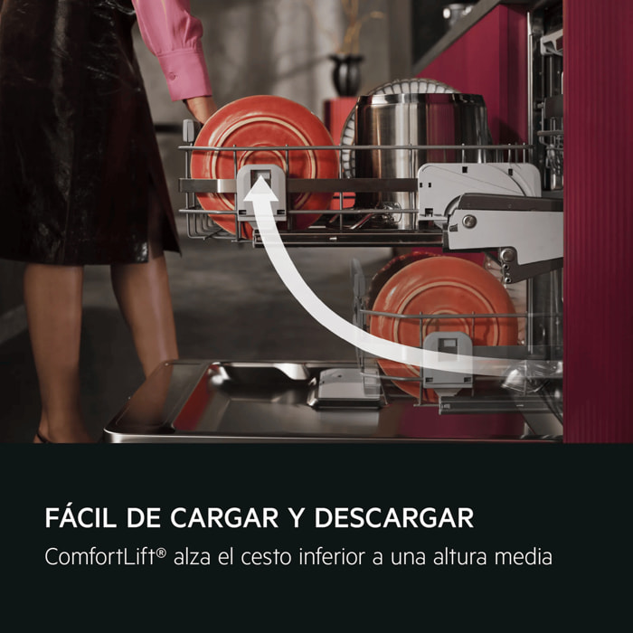 AEG Lavavajillas de 60 cm Serie 9000 ComfortLift para 14 cubiertos FFB83816PM