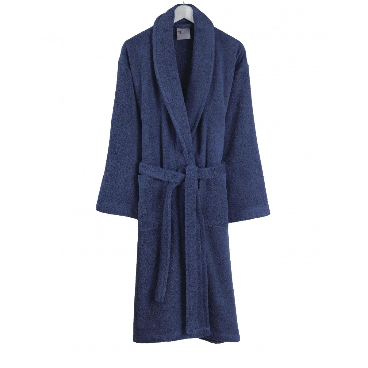 Peignoir homme 100% coton bleu marine