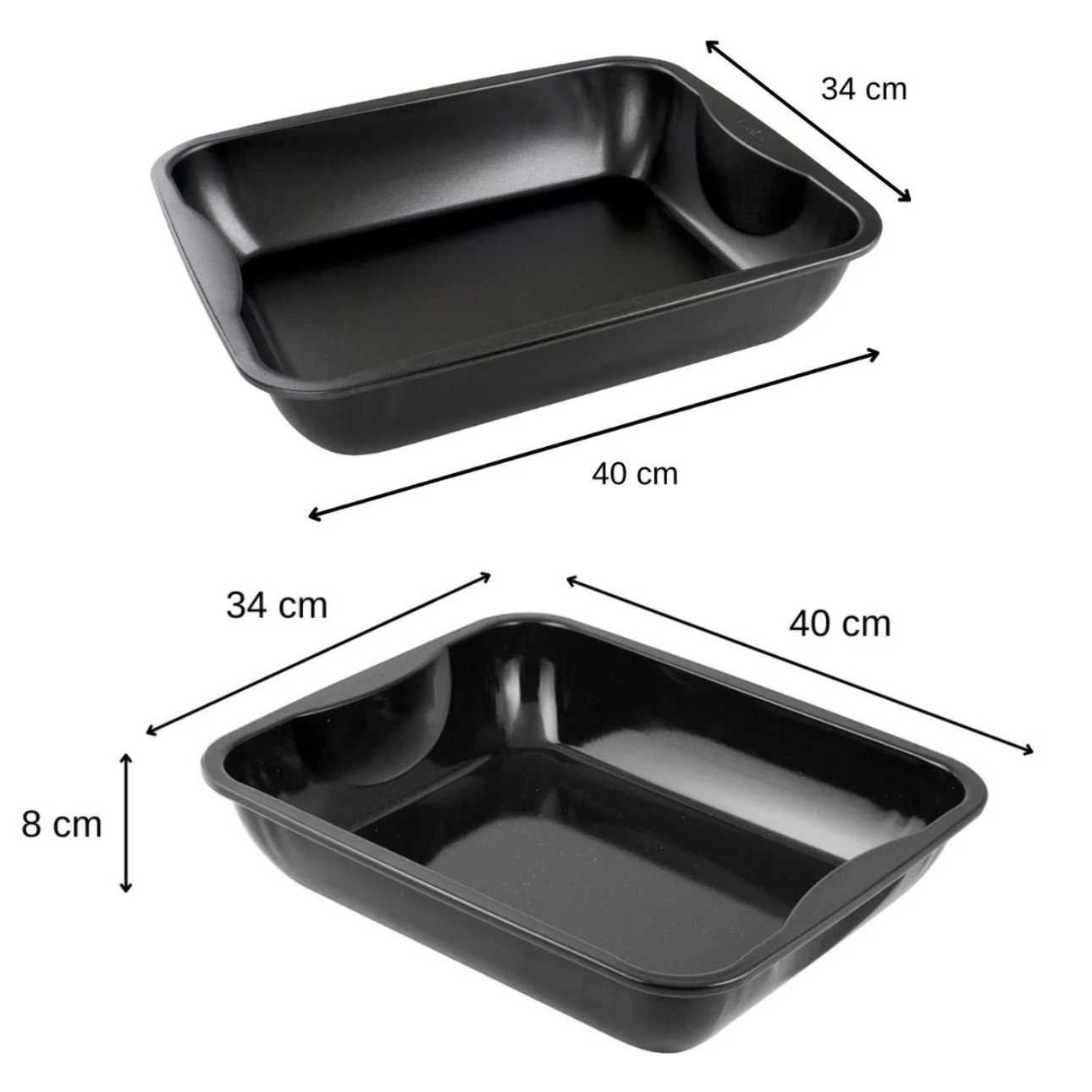 Lot de 2 plats à four XXL rectangles 40 x 24 cm Zenker Special Cooking