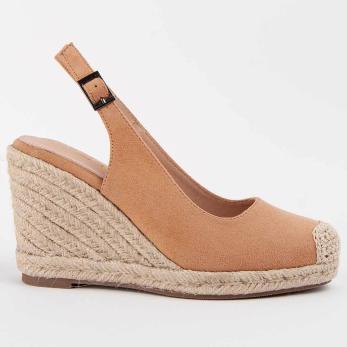 Alpargata De Cuña - Marron - Altura: 8 Cm