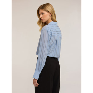 Motivi - Camicia con micro borchie - Azzurro