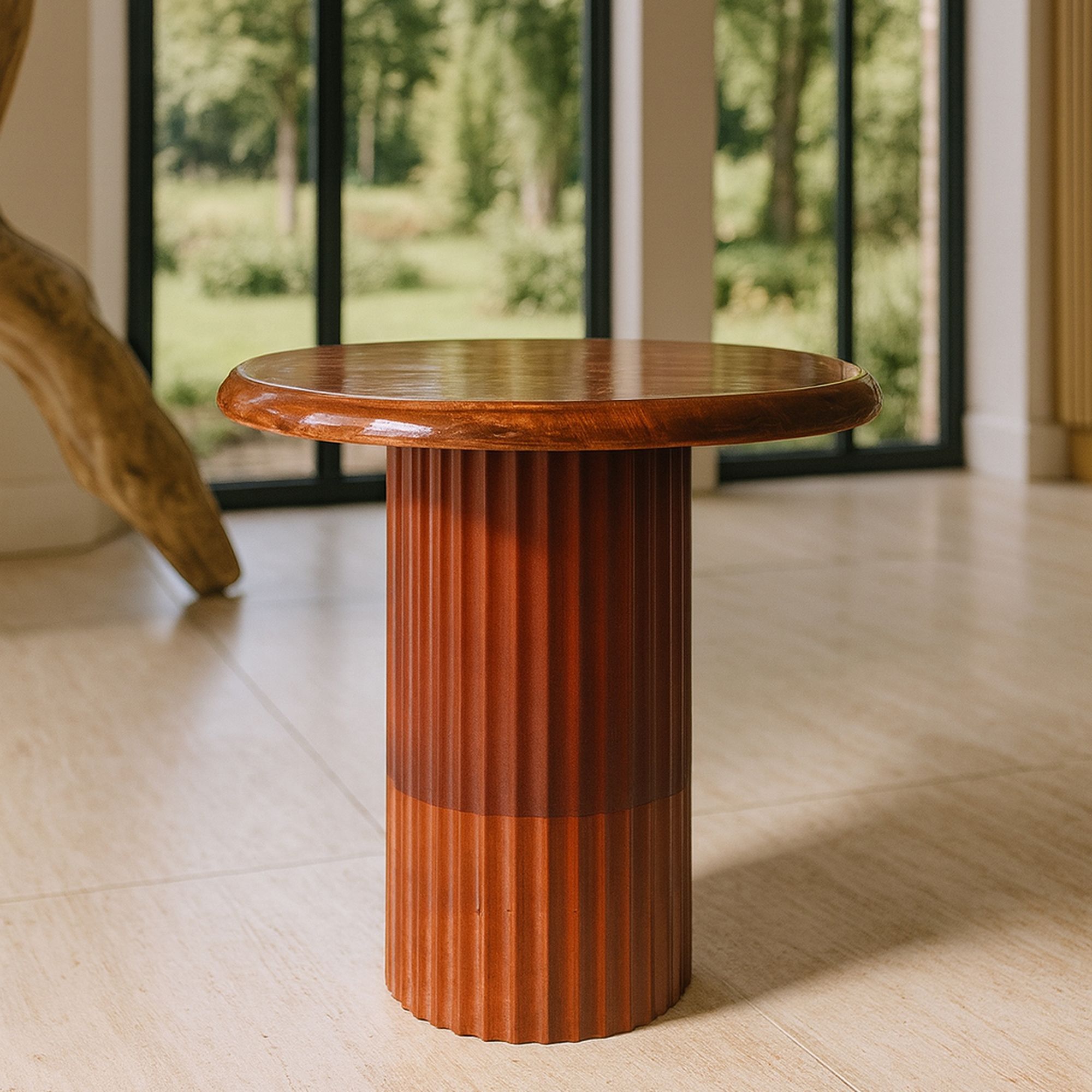 Table d'appoint en bois de manguier émaillé  ALTA
