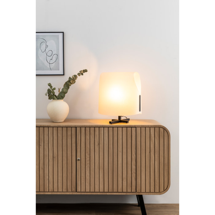 LUANG M Lampe table noire/beige