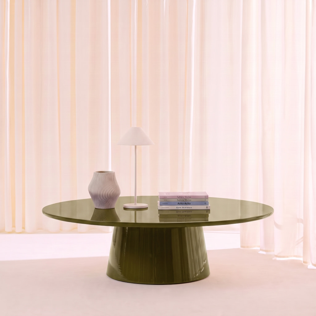 Table basse ovale finition glossy NELL