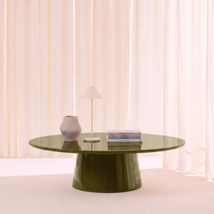 Table basse ovale finition glossy NELL