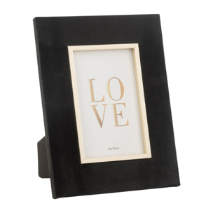 J-Line cadre photo Dita - velours - noir/or - small