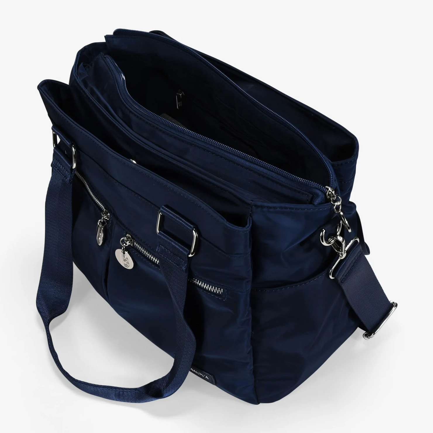 Bolso de hombro azul marino para portátil