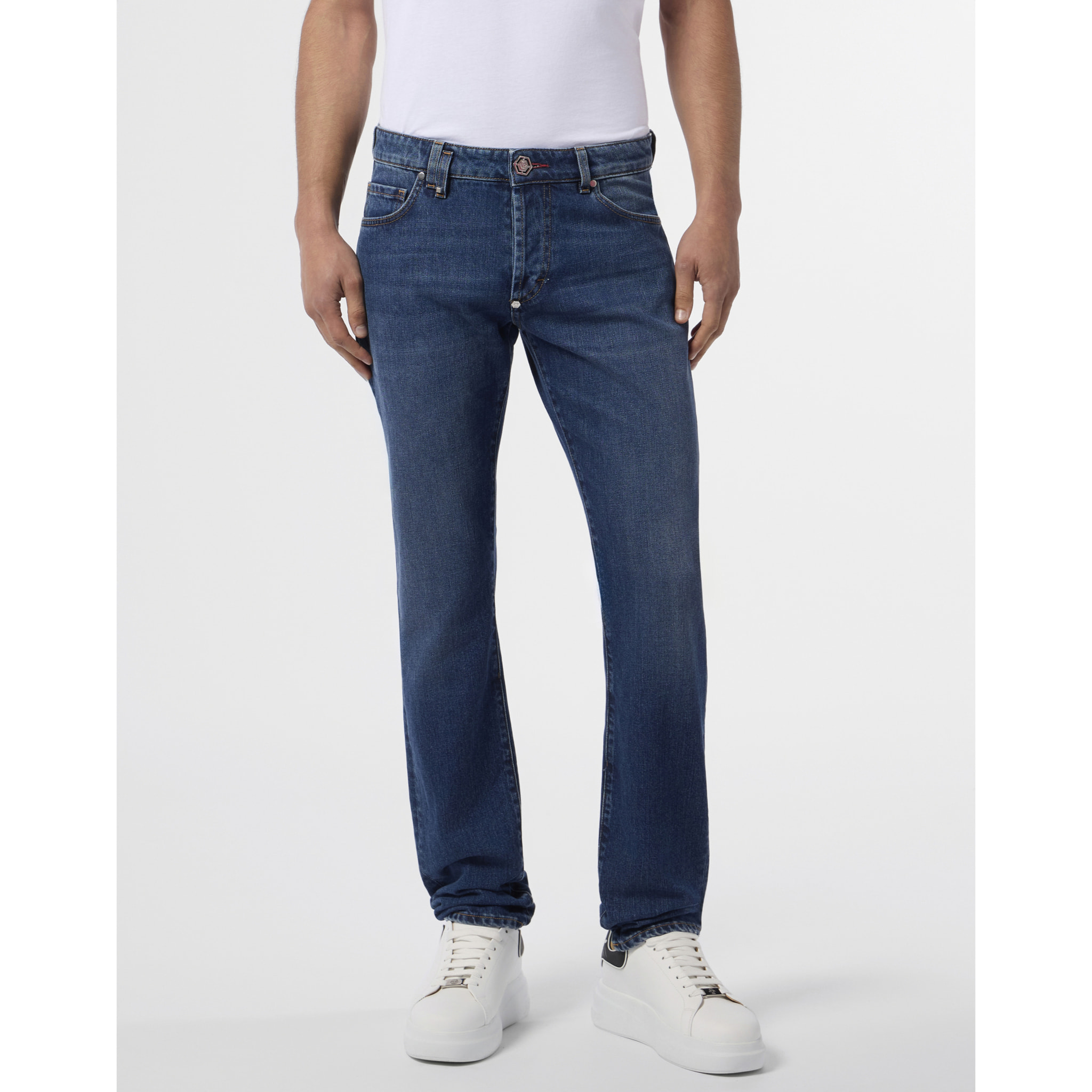 PHILIPP PLEIN Basic Straight Cut Jeans