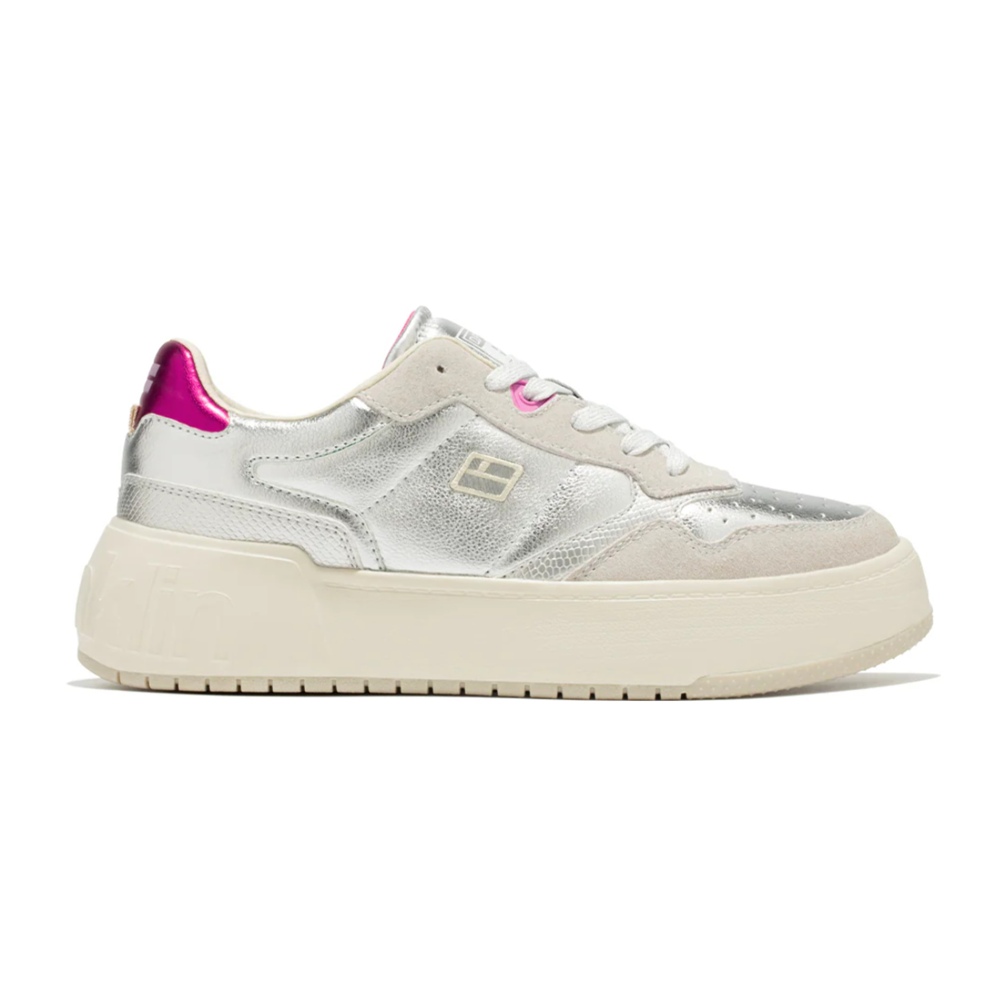 Zapatillas Deportivas Mujer Court Basic Snake Plata