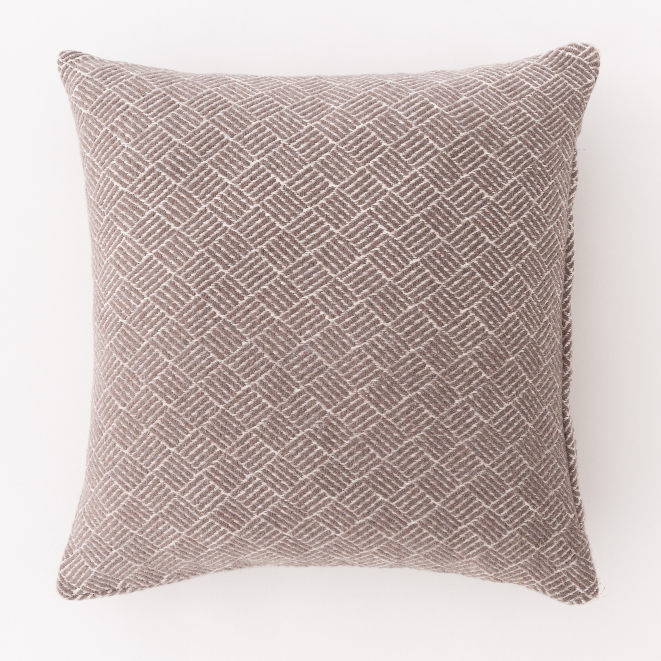 Housse de coussin en coton tissé taupe 50x50 cm