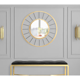 SPECCHIO DA MURO GLAM DARK CM Ø 81X6,5 (MISURA SPECCHIO CM Ø 41,5)