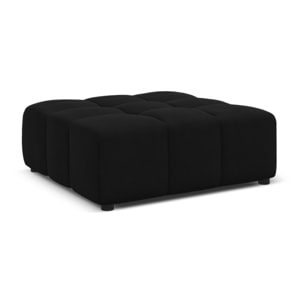 Pouf "Luc" en velours noir