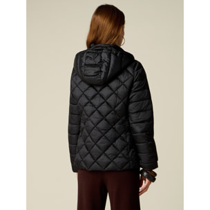 Oltre - Piumino lightweight con trapuntature combinate - Nero