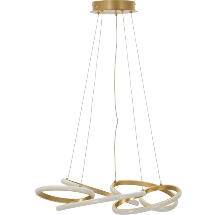 LAMPADARIO LED GLOVY GOLD CM Ø 55X120 (LUCE CON 3 TEMPERATURE DI COLORE)
