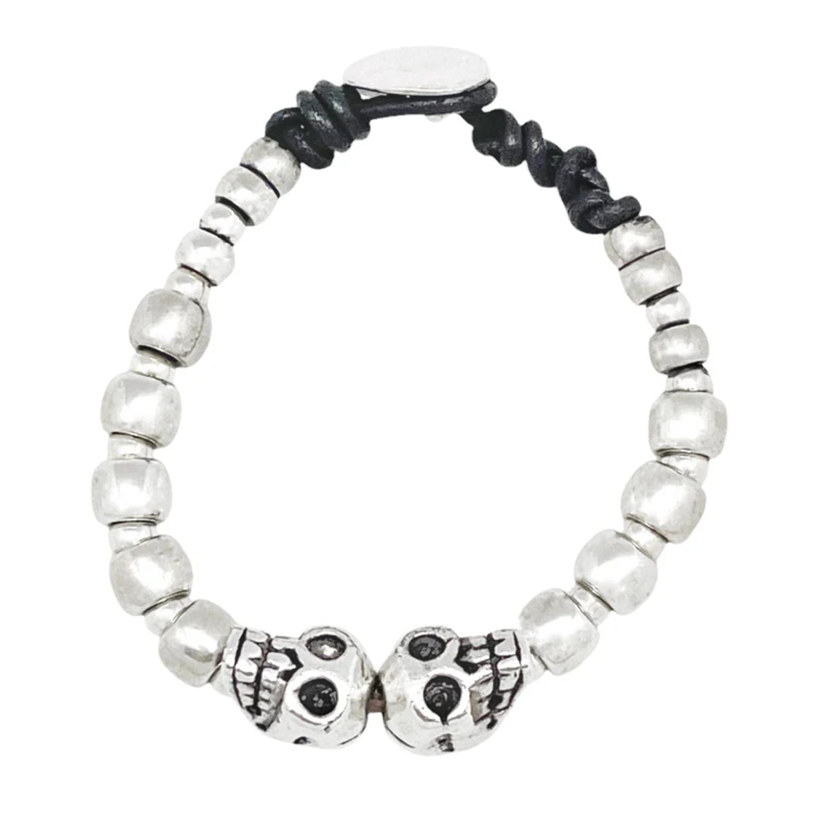 Pulsera Skull completa plata chapado