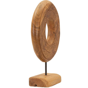 SCULTURA DORAT IN TEAK RICICLATO CM 28X10X38 (PEZZI UNICI - NON RIP. IN SERIE)