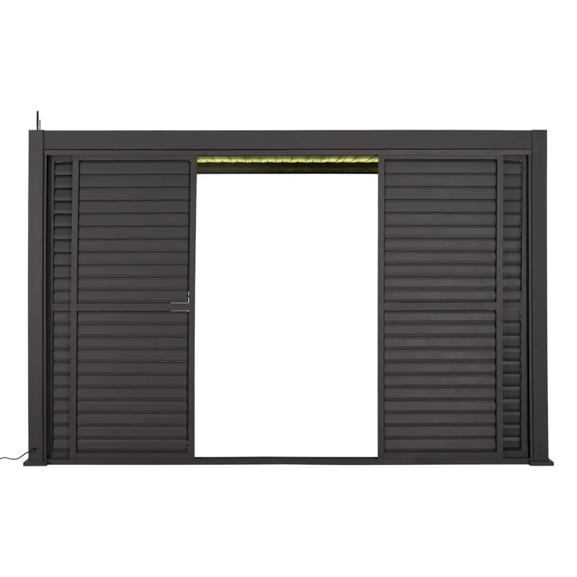 Persienne coulissante pour pergola bioclimatique "Evora" - 1/3 côté - 2,7 x 2,3m Graphite