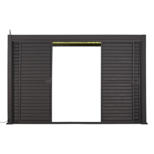 Persienne coulissante pour pergola bioclimatique "Evora" - 1/3 côté - 2,7 x 2,3m Graphite