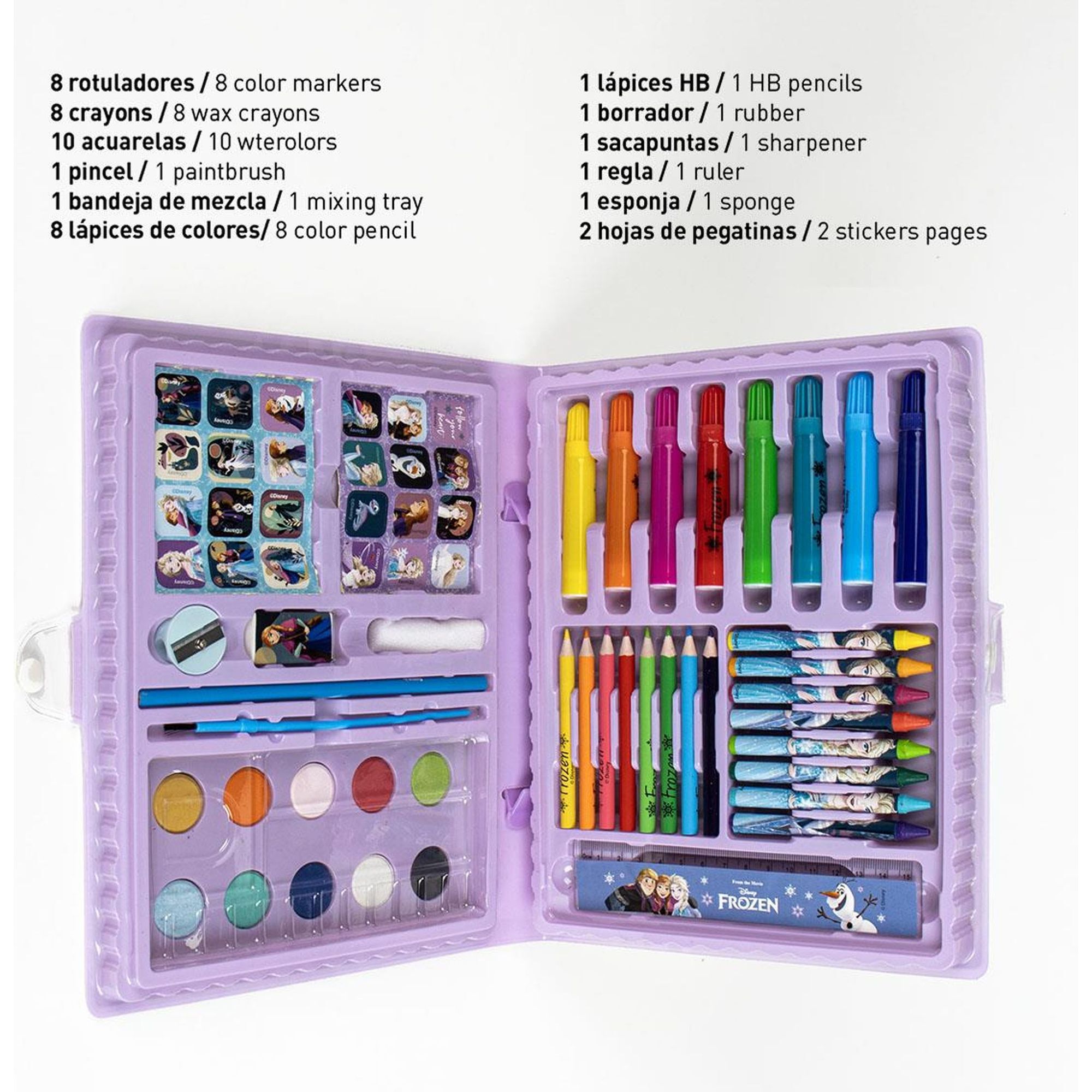 Set Papelería Coloreable Caja Frozen