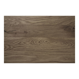Tavolo bistrot Lignano in rovere affumicato con base in metallo nero 70x70x75 cm