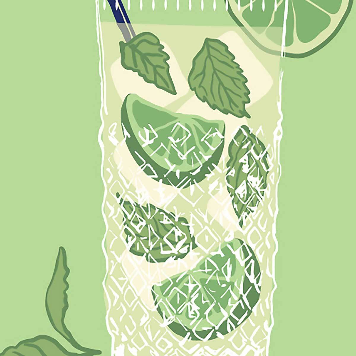 Tableau cocktail Mojito Toile imprimée