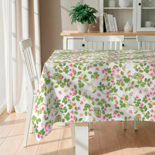 Mantel antimanchas Flowers - 100% algodón -