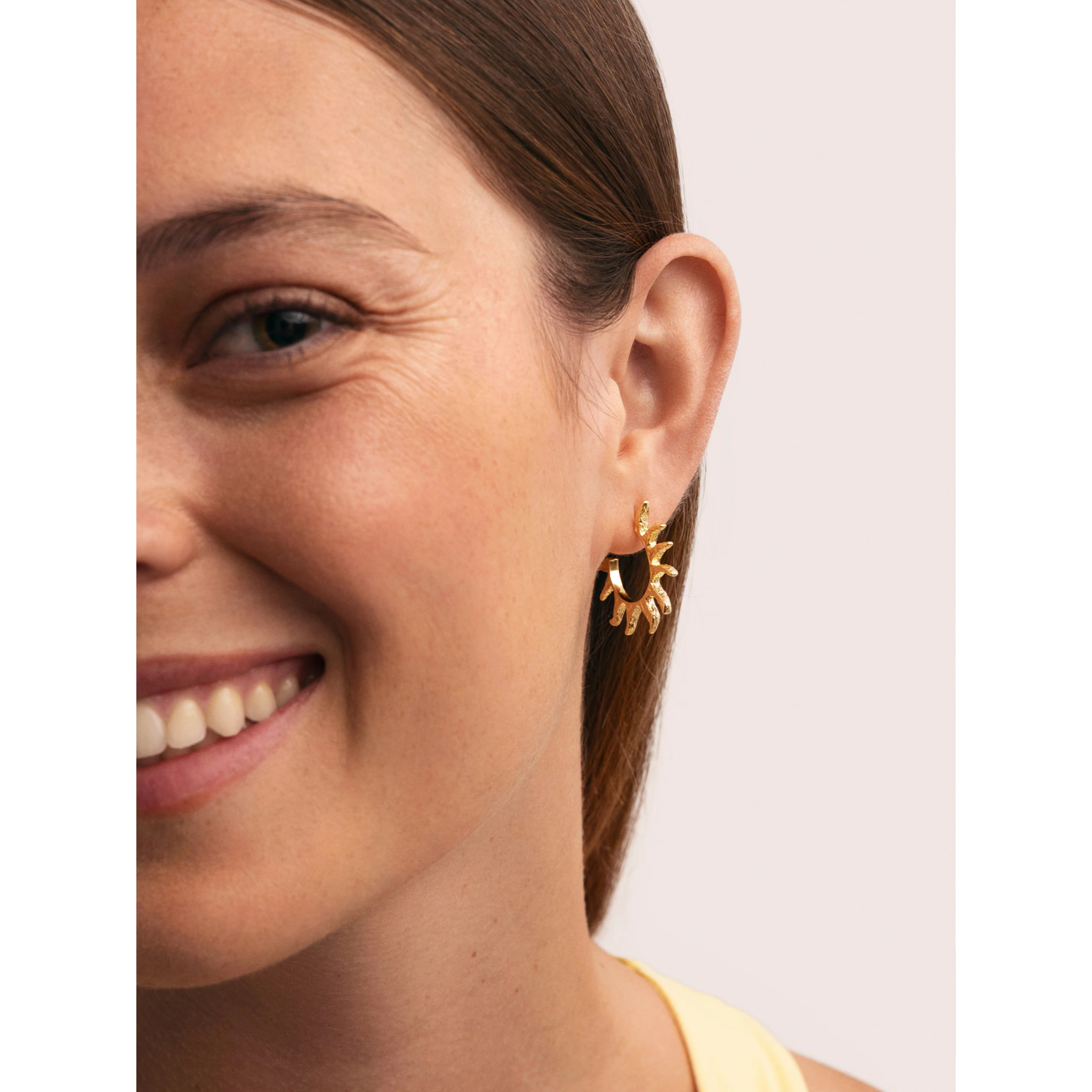 Pendientes Aro Sun Baño Oro