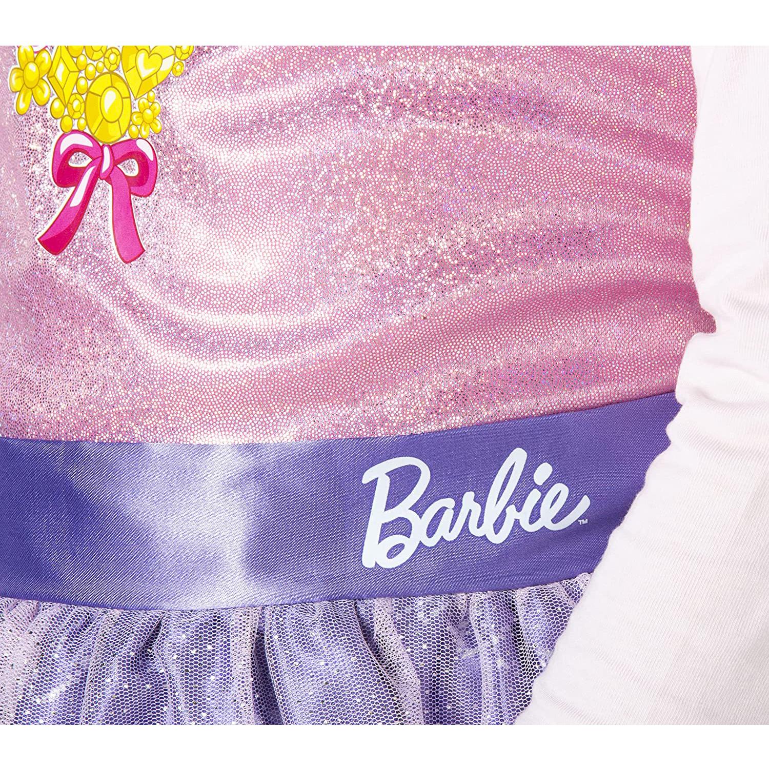 Costume Carnevale Travestimento Bambina Barbie Bijoux Con Glitter