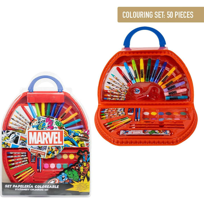 Set Papeleria Marvel 50Pzs