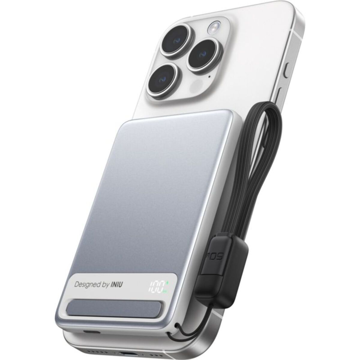 Batterie externe INIU 5000 mAh MagPro slim blanc