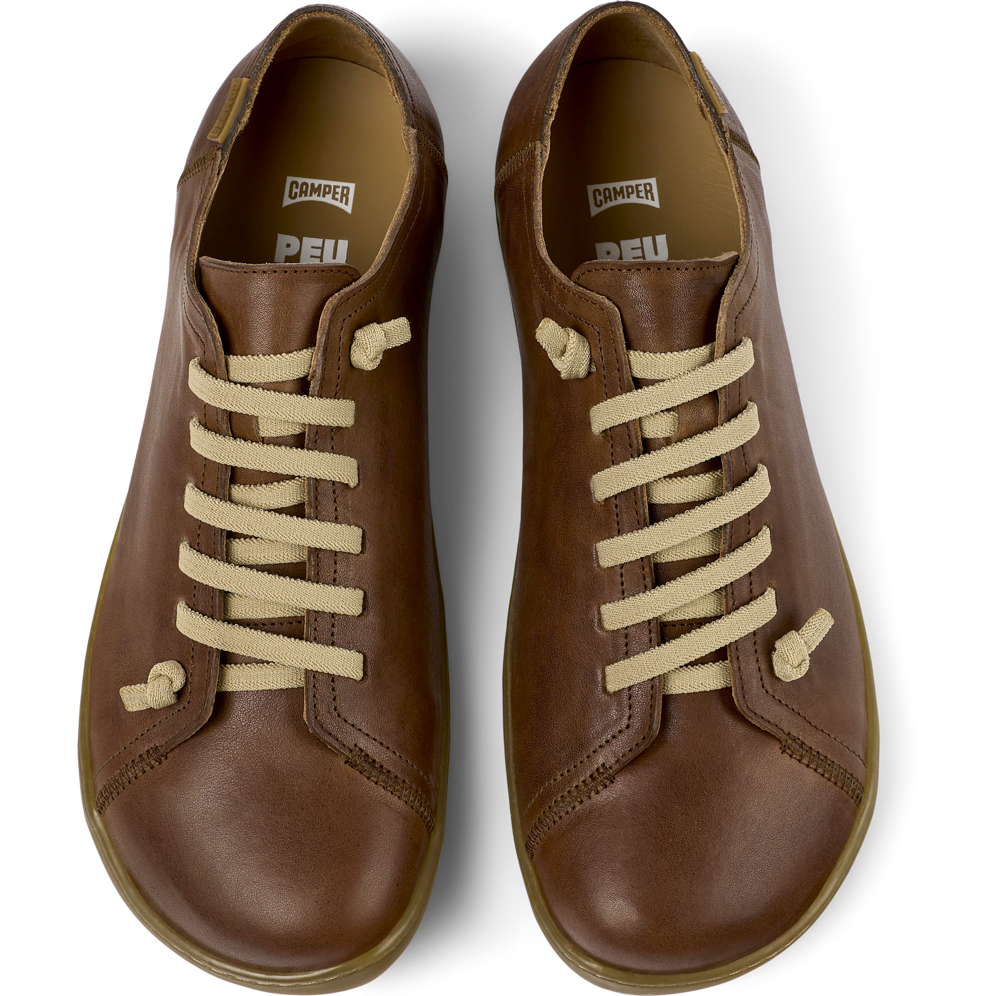 Zapatillas - CAMPER Peu Cami - Marron - Cuero liso