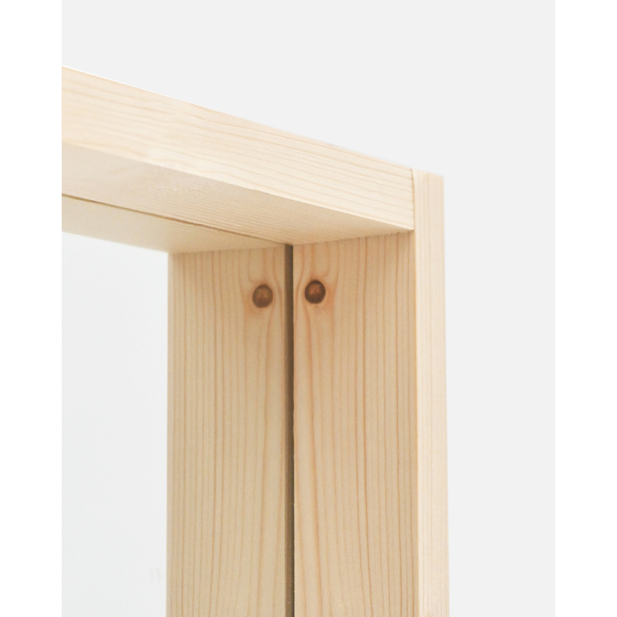 Miroir effet bois massif ton naturel en différentes tailles