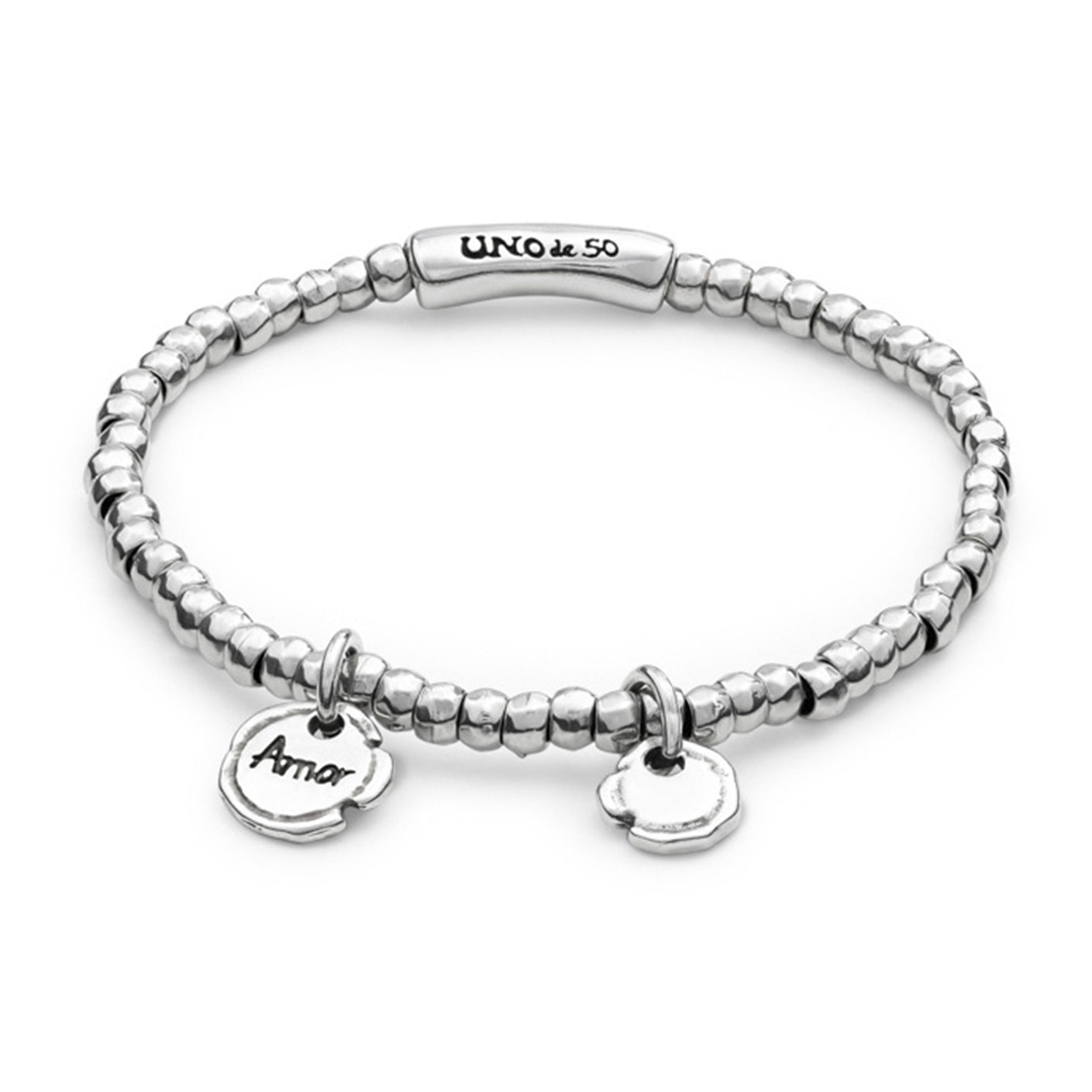 Pulsera Amor Sellado PLATEADO L