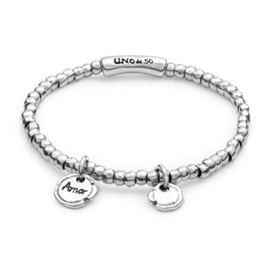 Pulsera Amor Sellado PLATEADO L