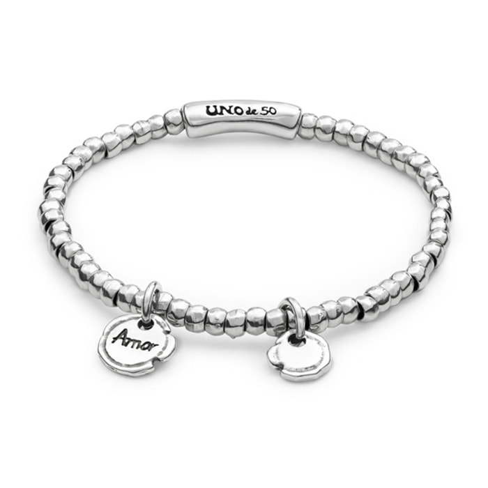 Pulsera Amor Sellado PLATEADO L