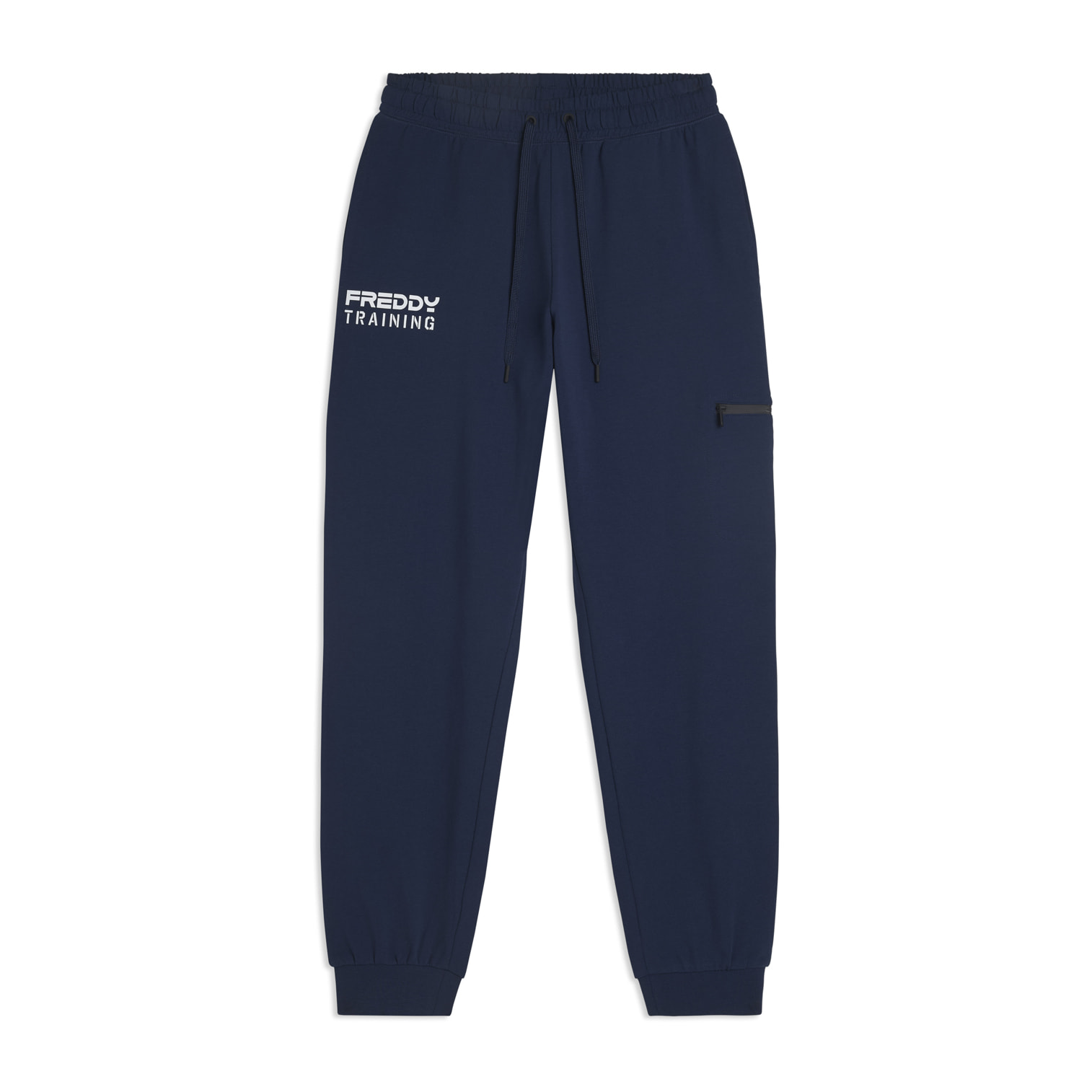 Pantaloni regular con tasca zip sulla gamba