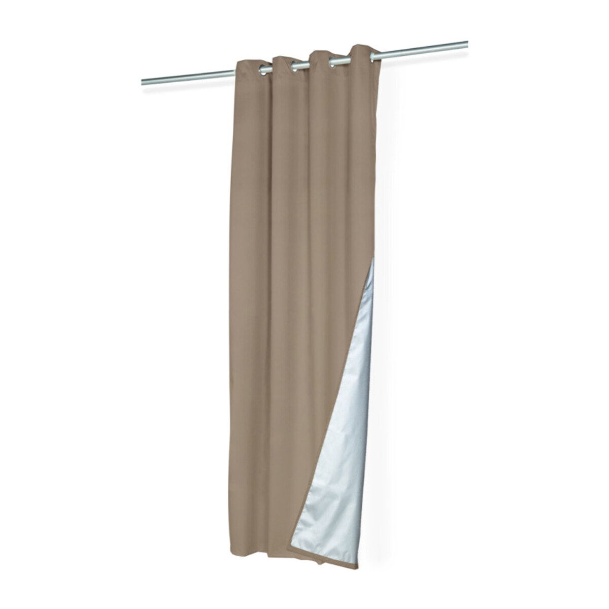 Rideaux thermiques taupe 135x240 cm - lot de 2