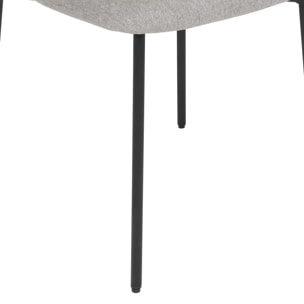 Lot de 2 Chaises de bureau "Jaisa" gris