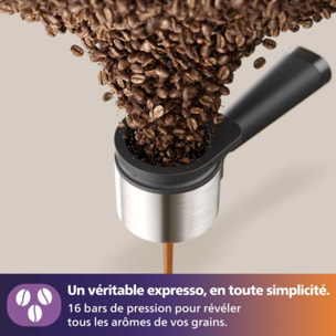 Expresso broyeur PHILIPS Baristina BAR303/60 cafetière à grain Noire + mousseur à Lait
