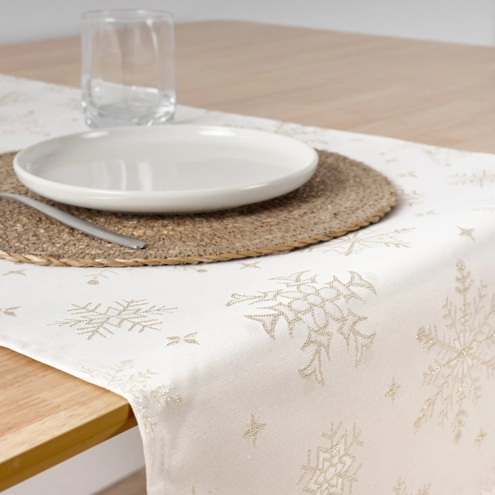 Chemin de table jacquard fil d'or PSC4821