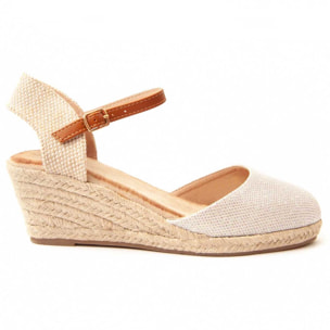 Alpargatas de cuña - Beige - Altura: 6 cm