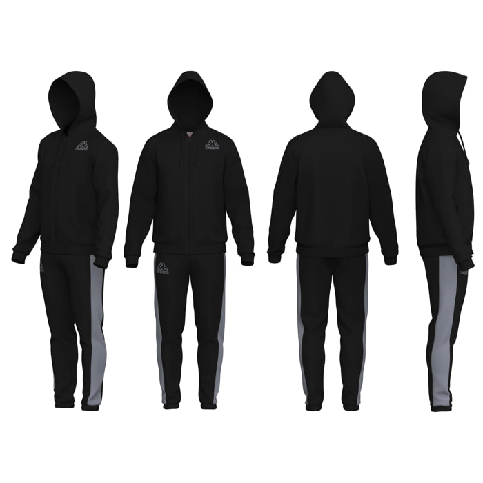 Kappa - Chándales deportivos Hombre Negro - Logo Glomeri