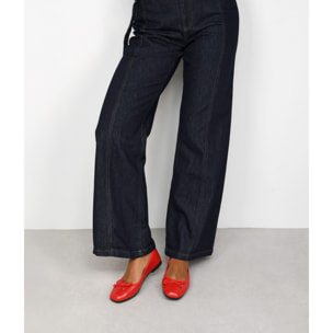 Bailarinas planas rojas con lazo