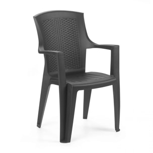 Pack 4 sillas de exterior Pacific Antracita