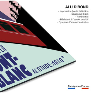 Tableau terminus chamonix 4810m Tableau alu Dibond