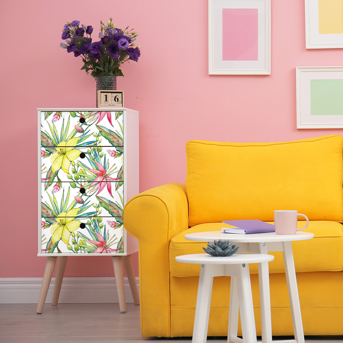 Sticker meuble tropical caballeros 40 x 60 cm