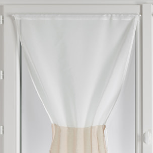 Paire de petits voilages bicolore - Beige
