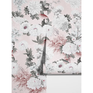 Carta da Parati Floreale Rosa Cipria