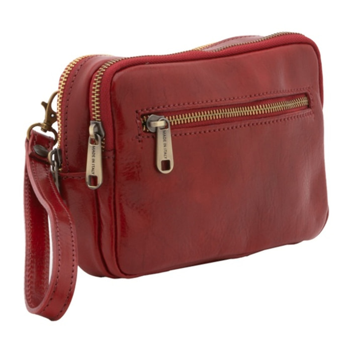 Borsa a mano da uomo in vera pelle - Modello False - 100% pelle - 20.0 x 14.0 x 5.0 cm