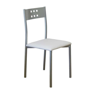 Set de 4 sillas – Polipiel lisa con diseño minimalista